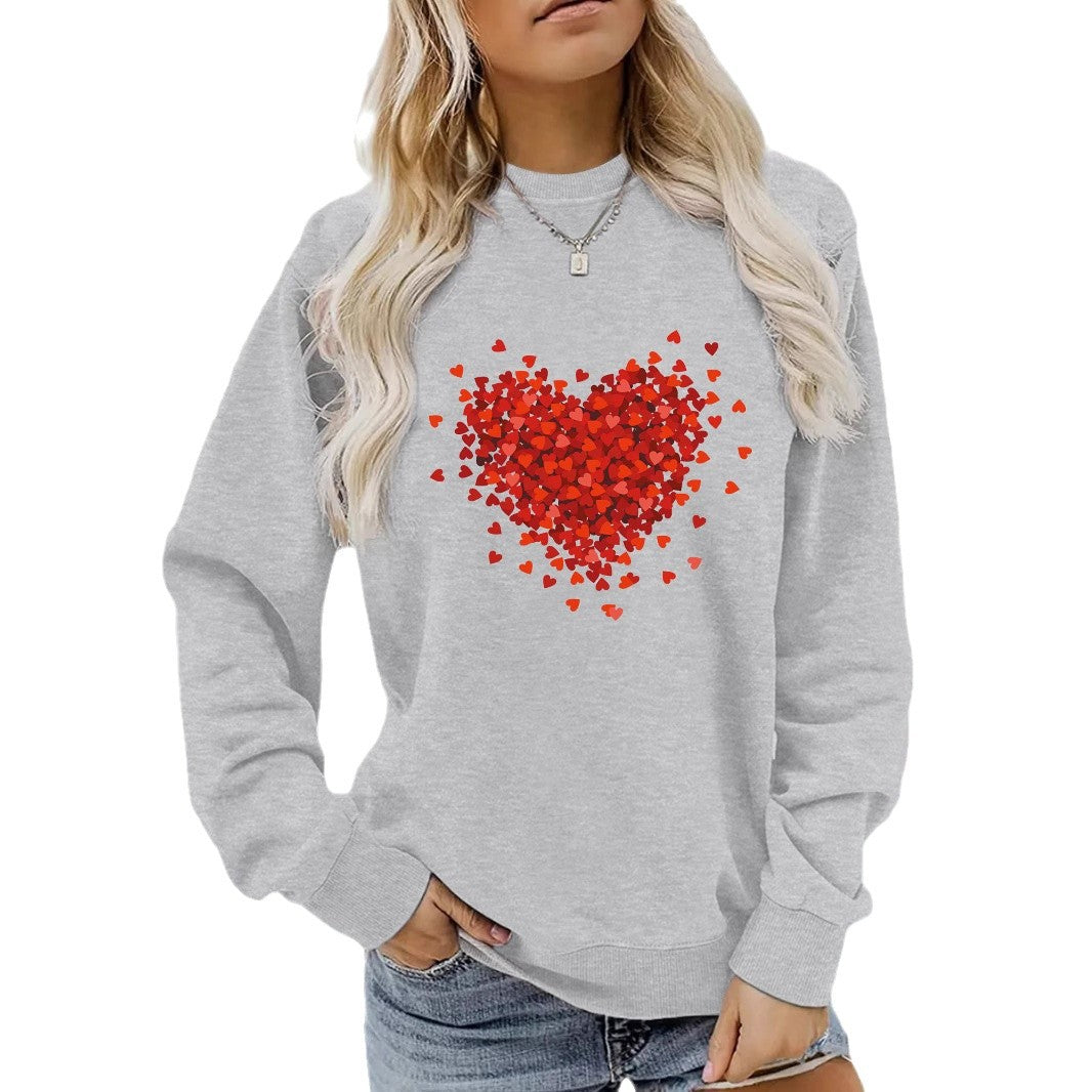 Heart-Shaped Printed Long Sleeve