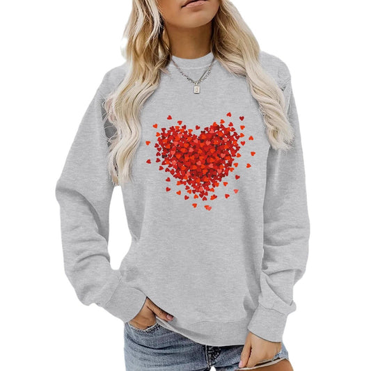 Heart-Shaped Printed Long Sleeve