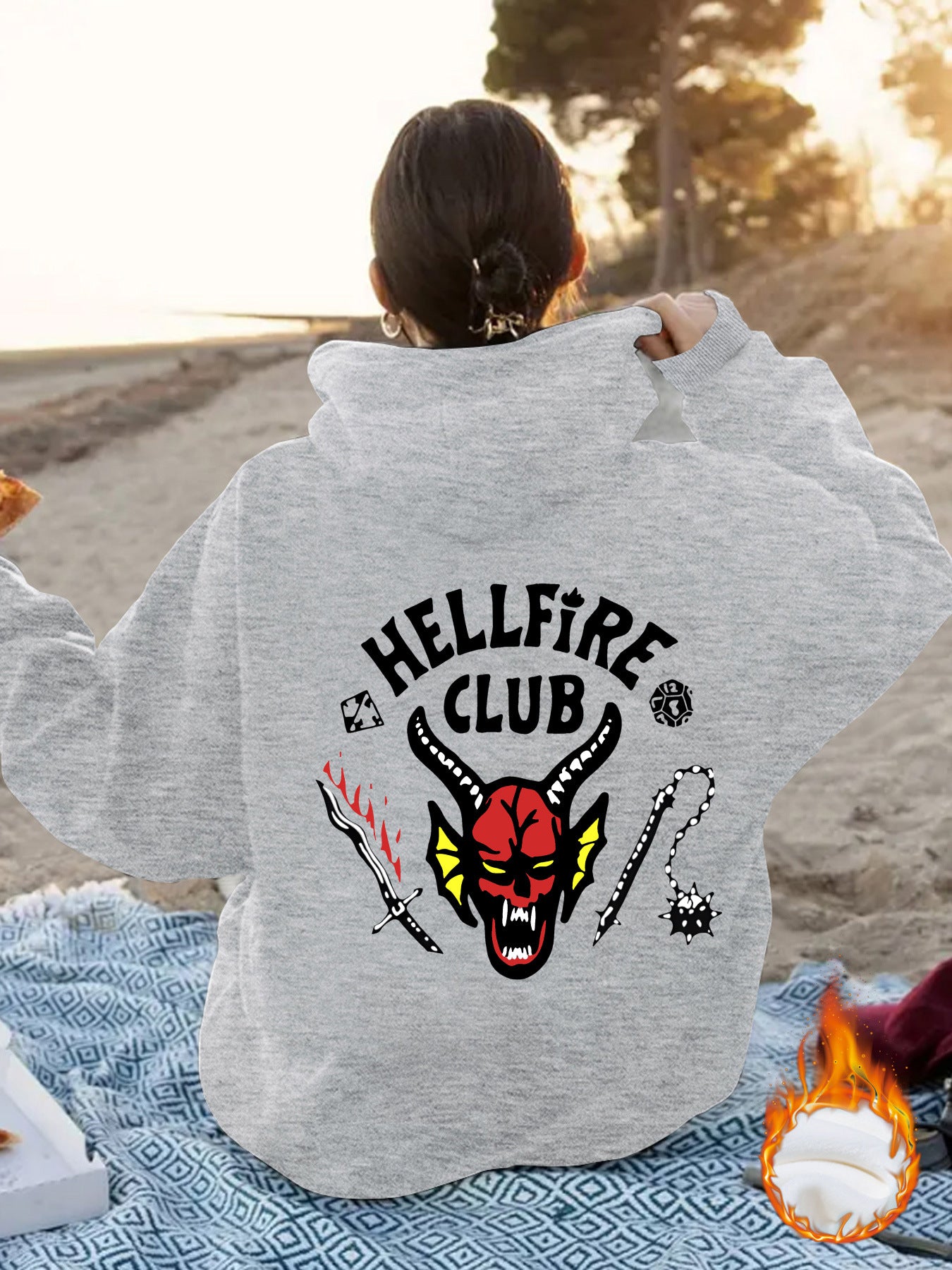Hellfire Club Printed Hoodie
