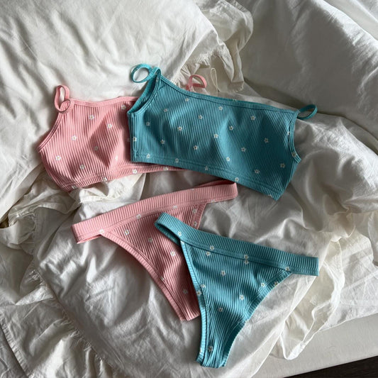 Knit Camisole and Thong Two-Piece Set