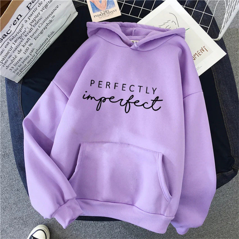 Perfectly Imperfect Letter Pattern Hoodie