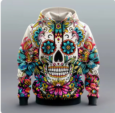 3D Sugar Skull Hoodie