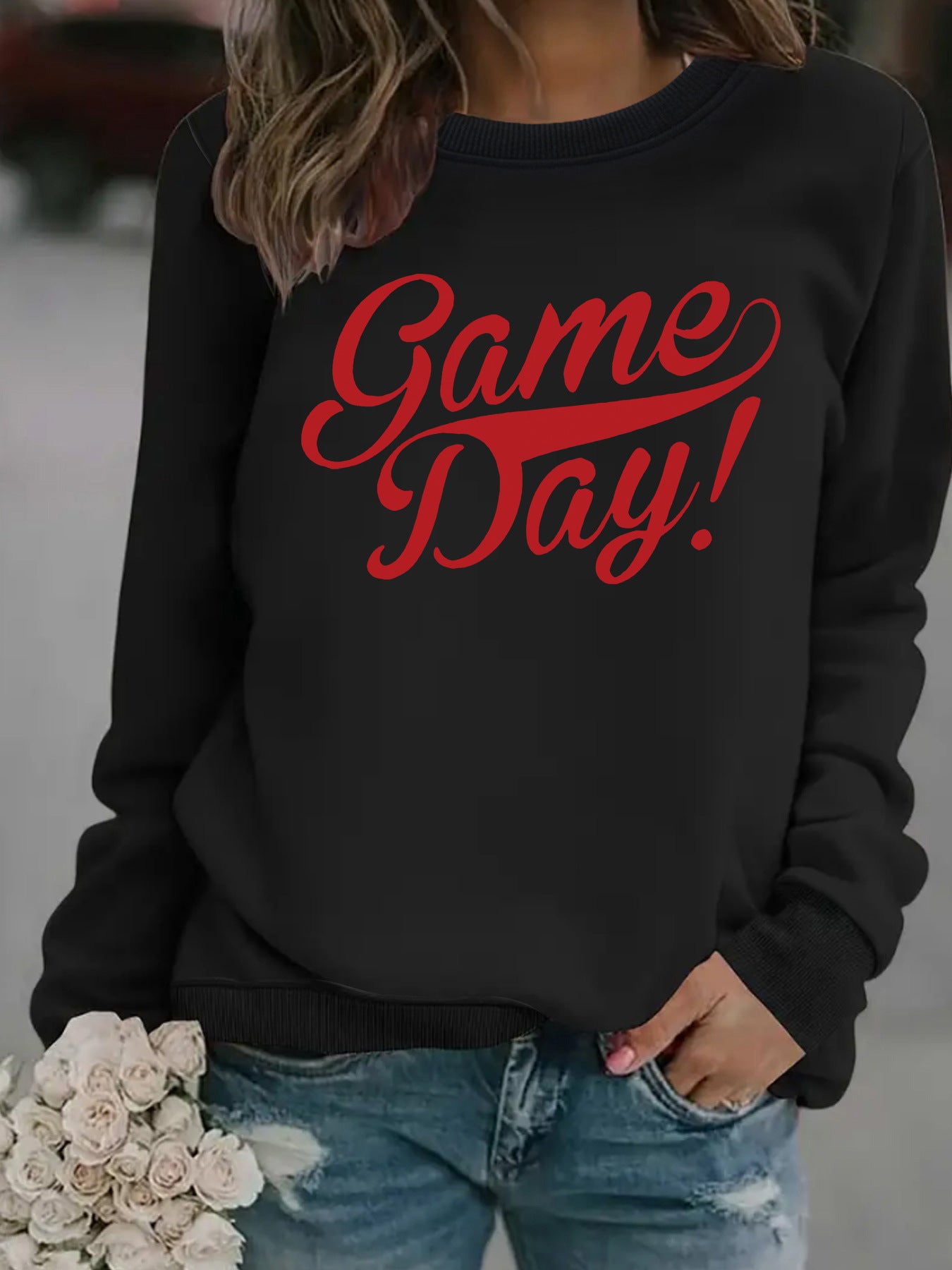 Game Day Round Neck Long Sleeve
