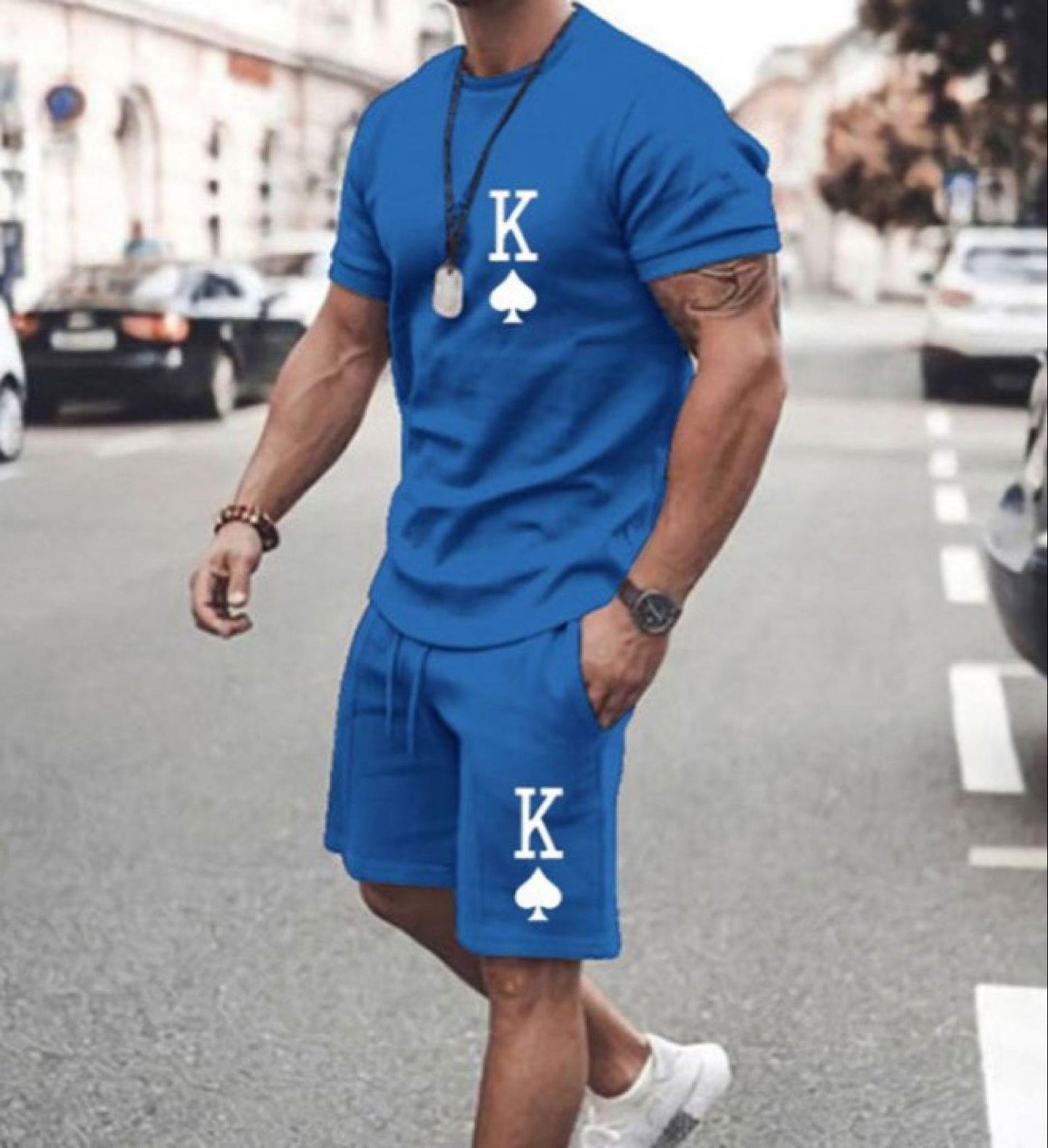 Men's King of Spades T-shirt and Shorts Set