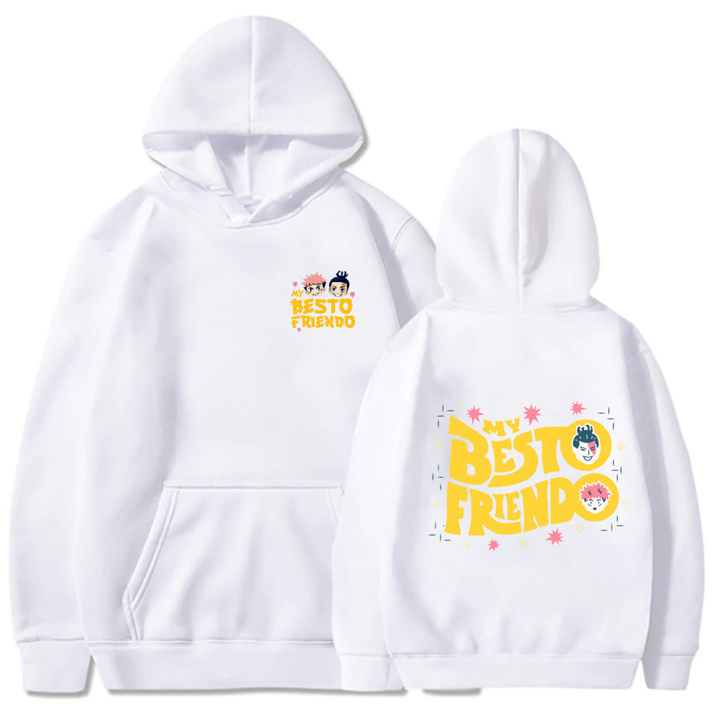 Besto Friendo Letter Hoodie