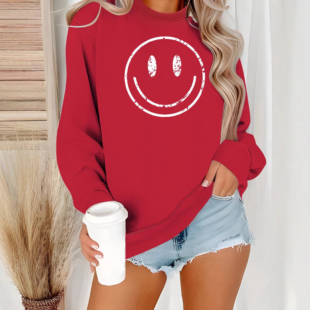 Cartoon Smiley Printed Long Sleeve