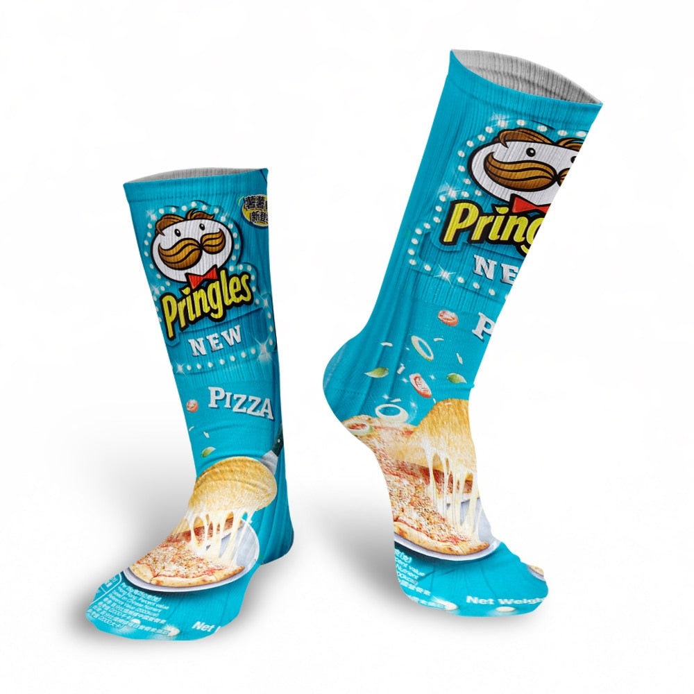 Cartoon Food Print Casual Cotton Socks