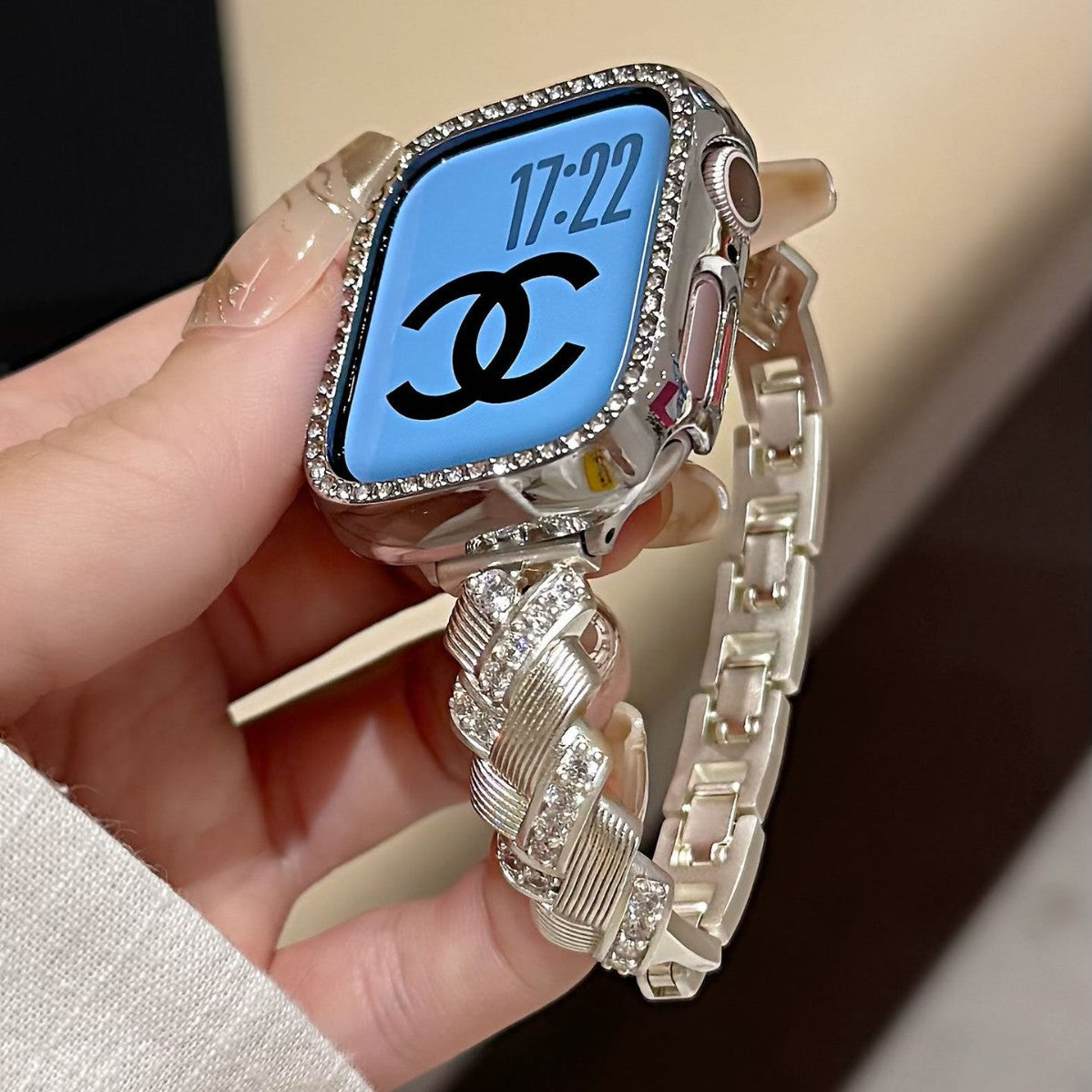 Diamond-Encrusted Watch Band