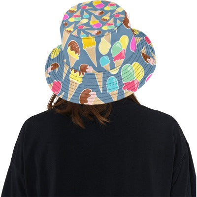 Ice Cream Print Bucket Hat