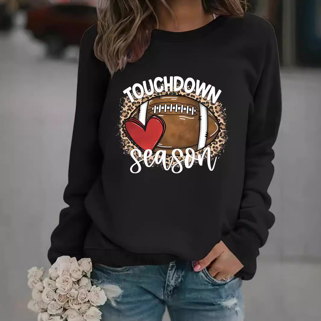 Touch Down Season Football Printed Long Sleeve