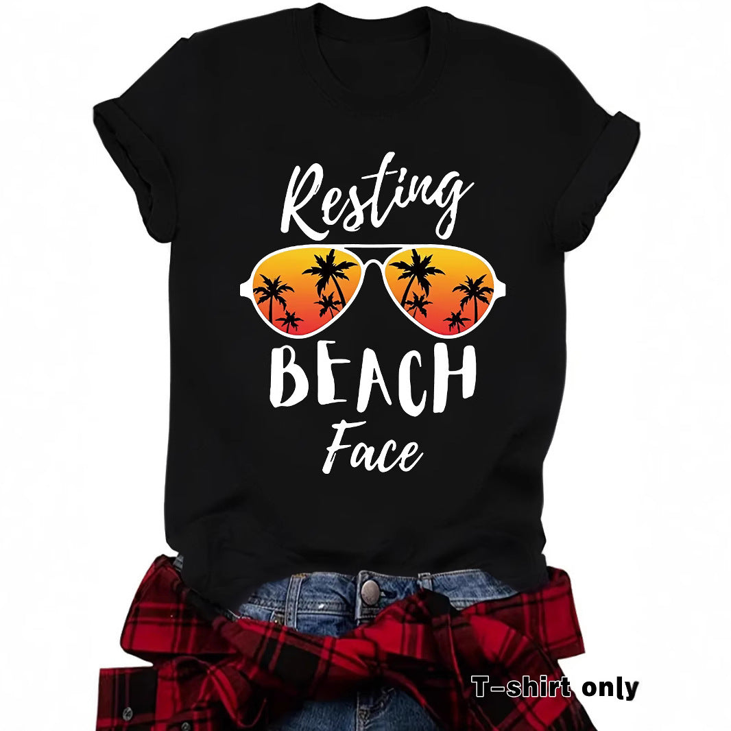 Resting BEACH Face Loose Short Sleeve