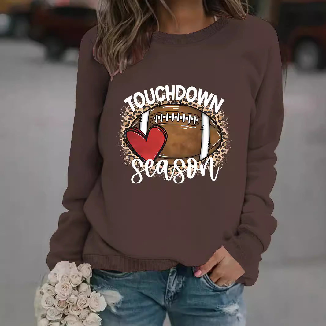Touch Down Season Football Printed Long Sleeve