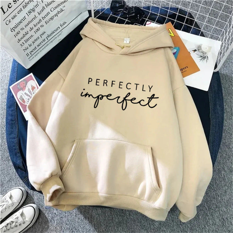 Perfectly Imperfect Letter Pattern Hoodie