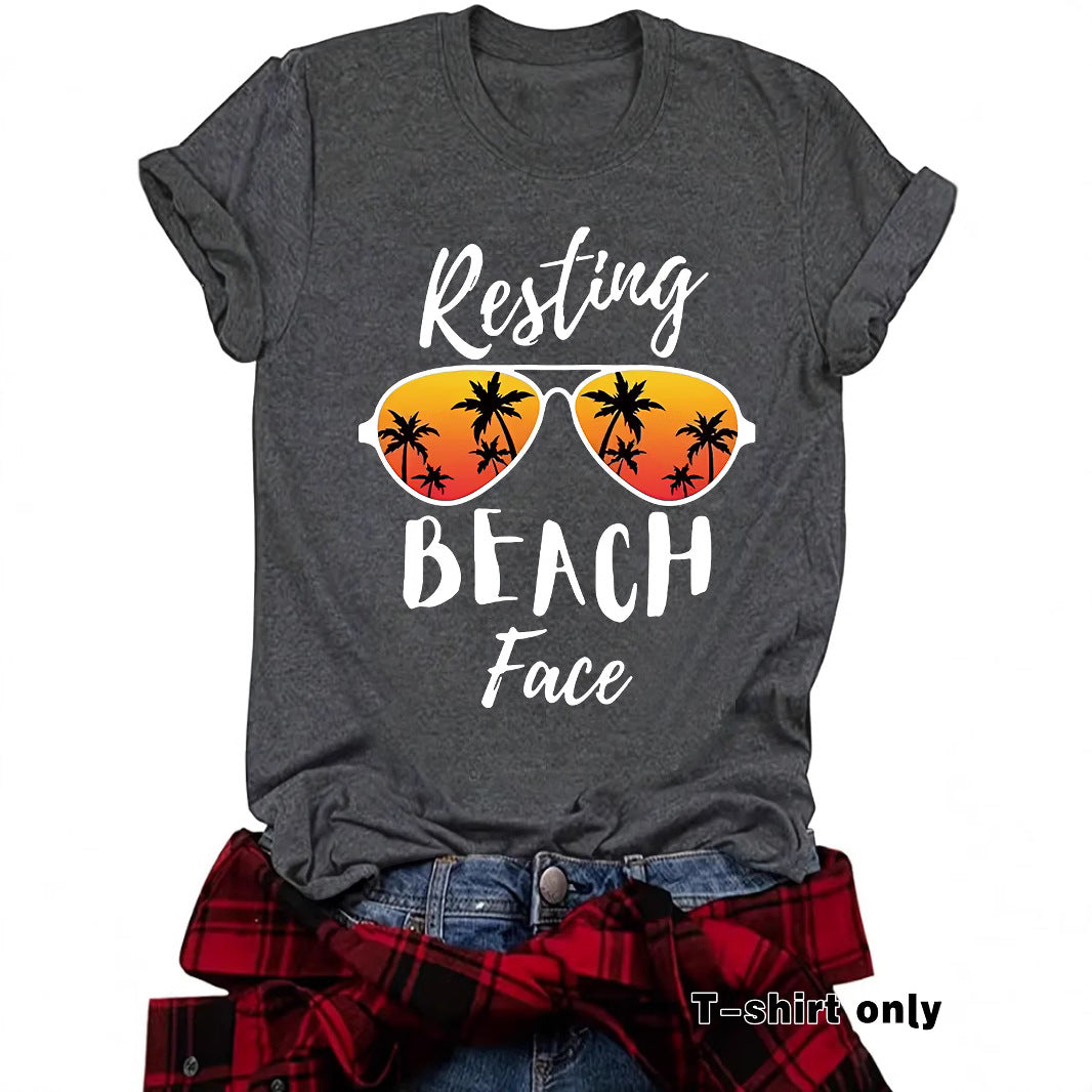 Resting BEACH Face Loose Short Sleeve