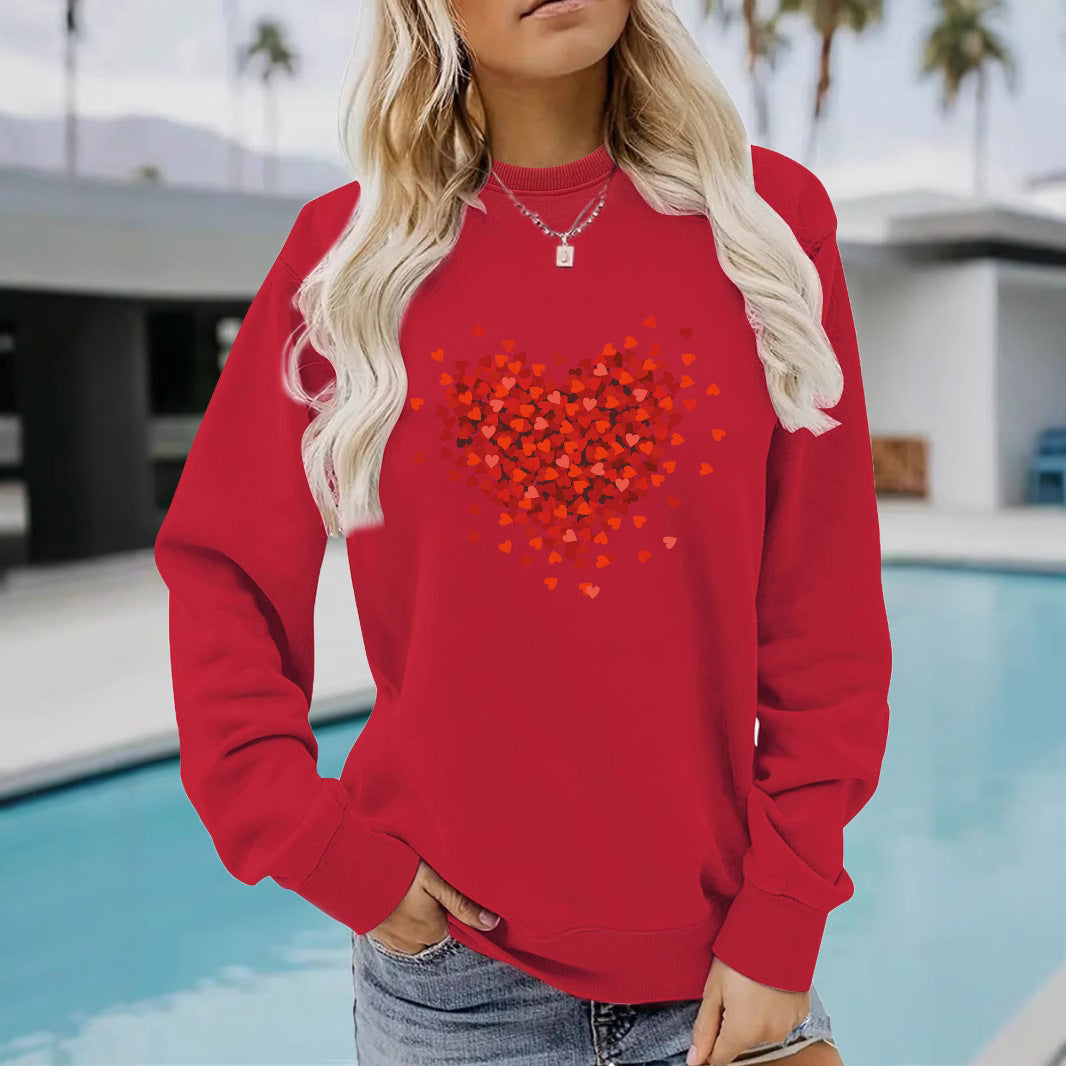 Heart-Shaped Printed Long Sleeve