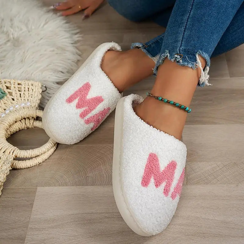 Plush Mama Fuzzy Fur Slippers