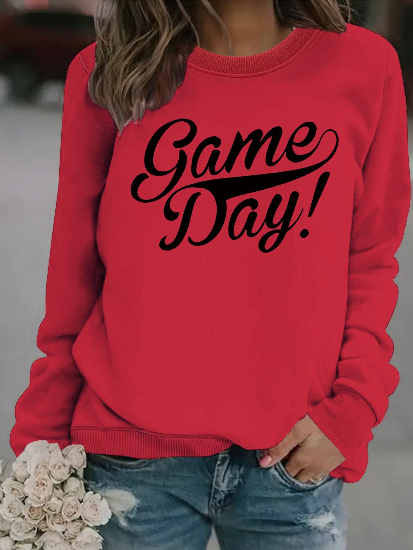 Game Day Round Neck Long Sleeve