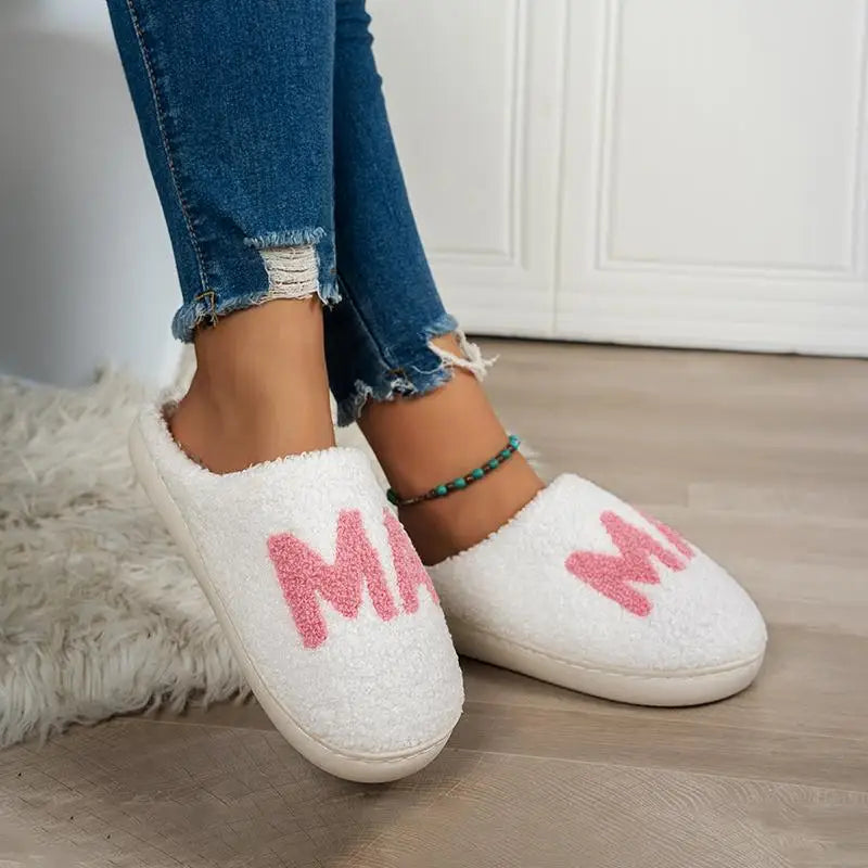 Plush Mama Fuzzy Fur Slippers