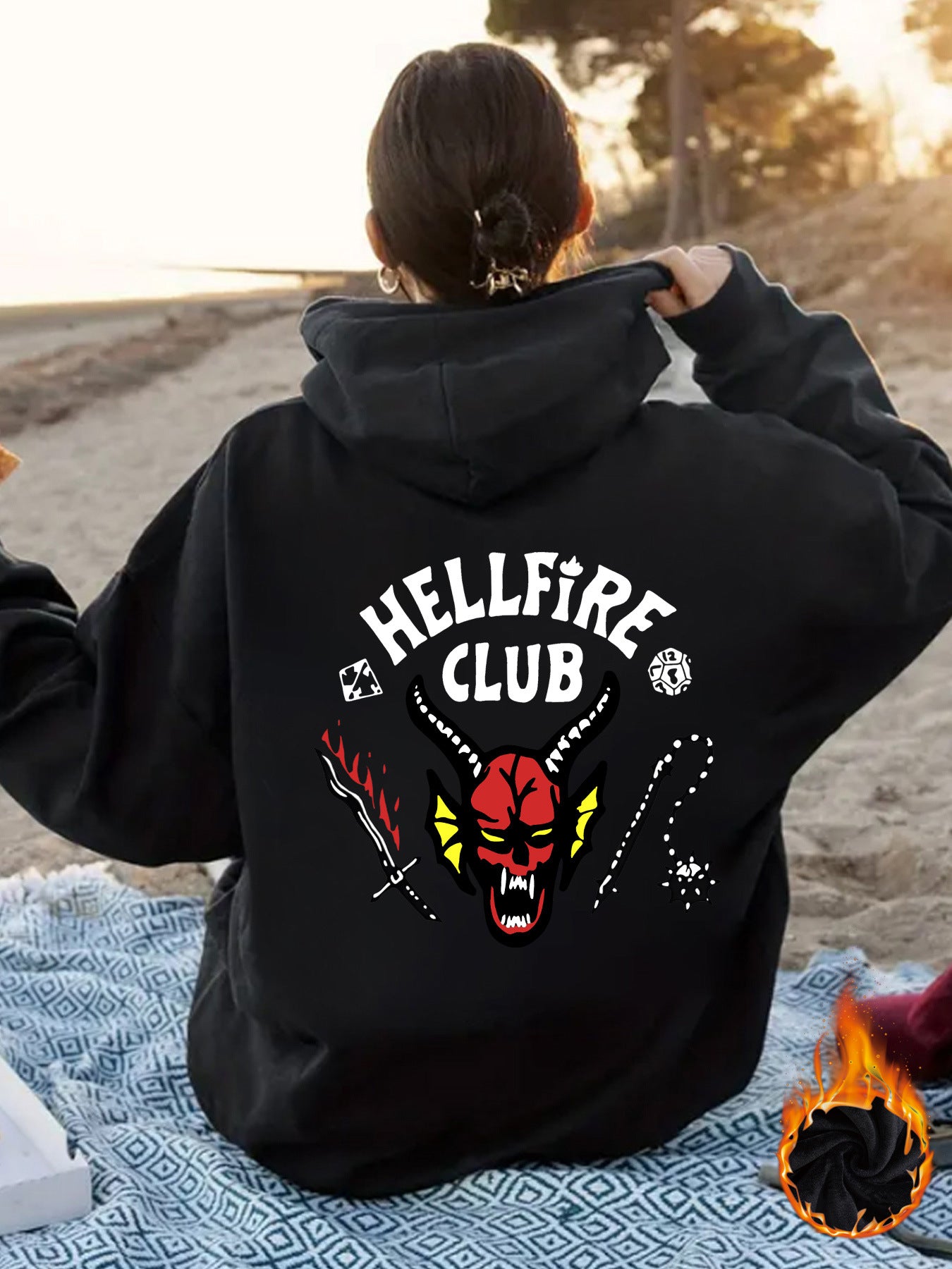 Hellfire Club Printed Hoodie