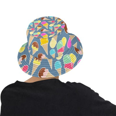Ice Cream Print Bucket Hat