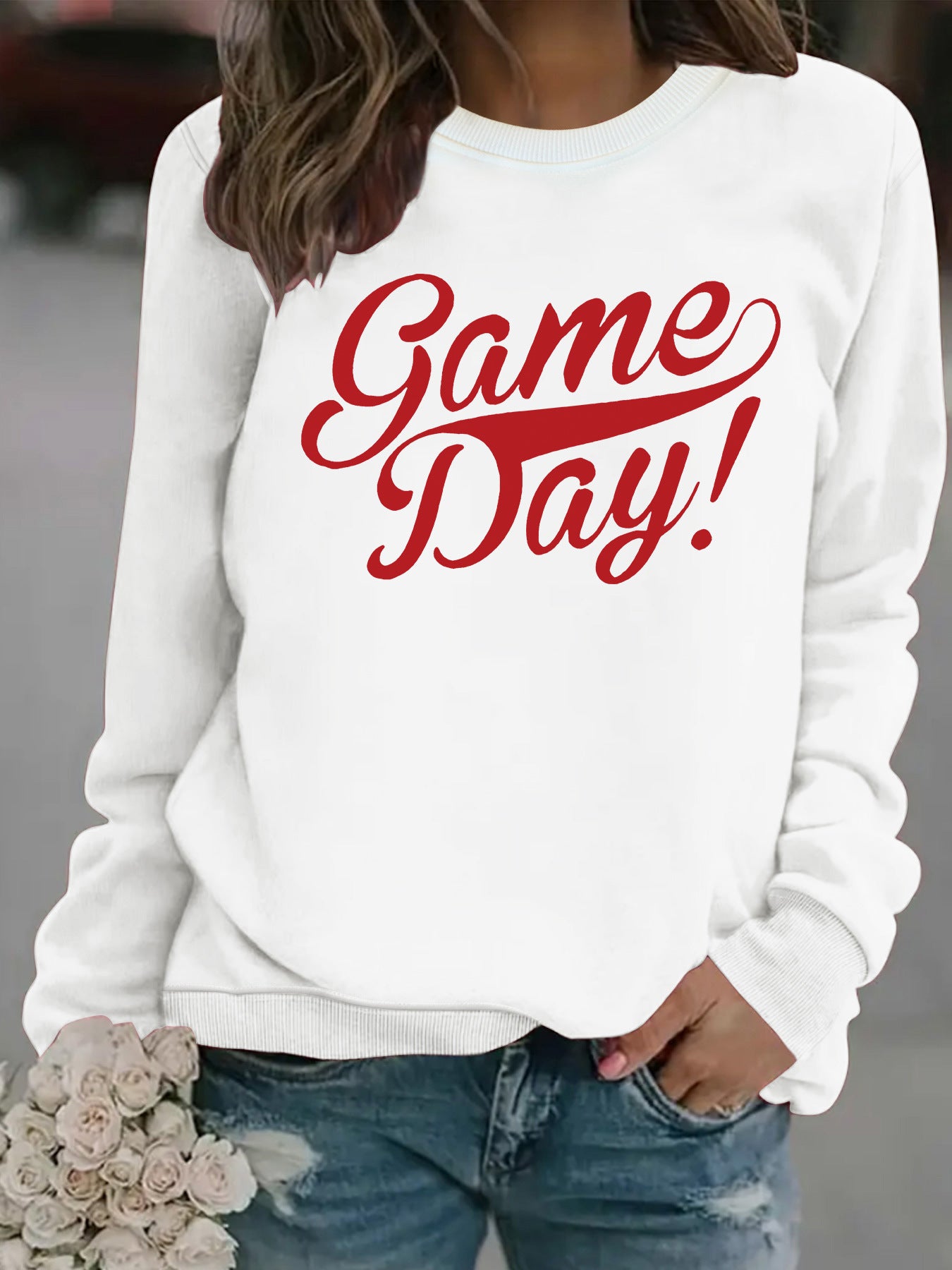 Game Day Round Neck Long Sleeve
