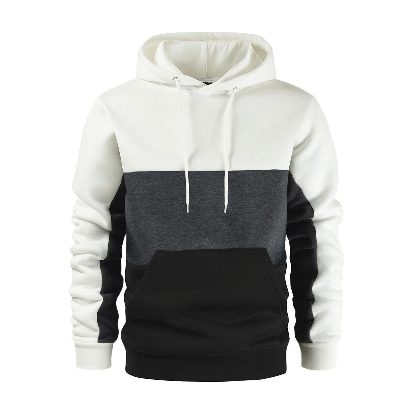 Color Blocking Casual Pullover Hoodie