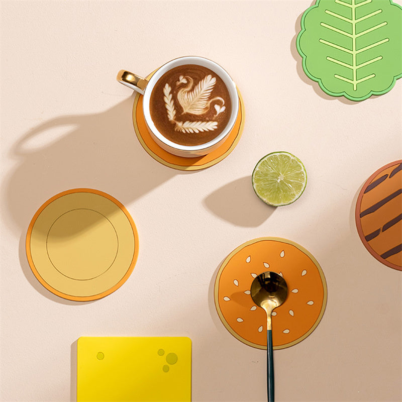 8 Piece Burger Shaped Coaster Set