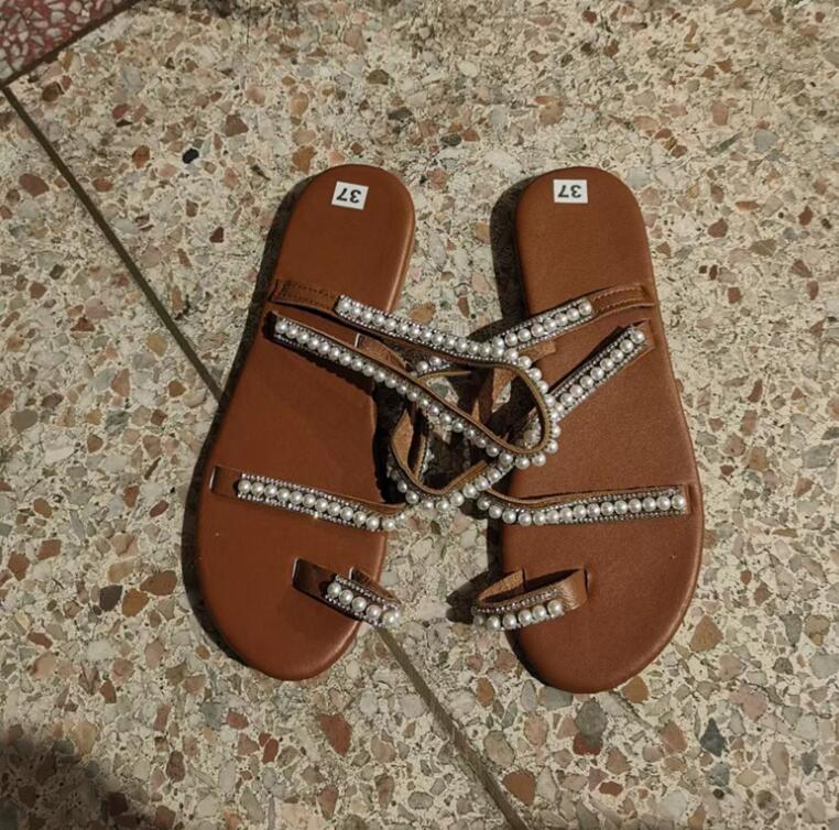 Women's Flat Bottom Rhinestone Sandals