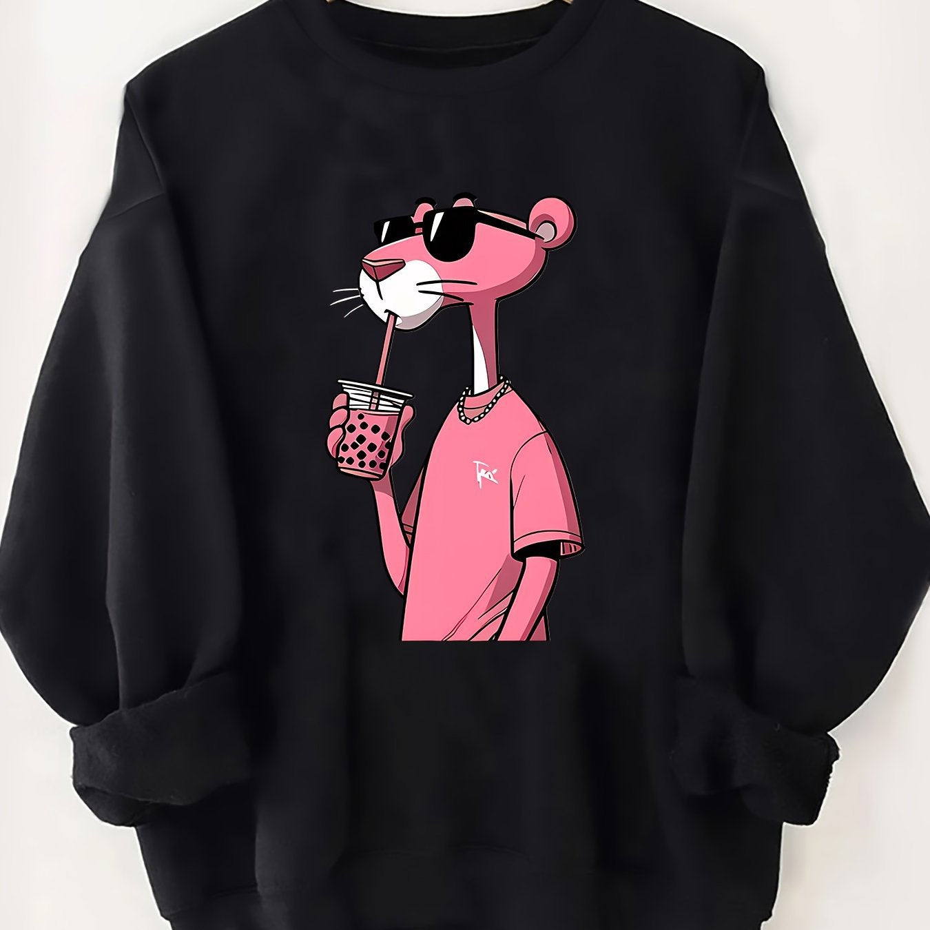 Pink Panther Boba Tea Sweatshirt