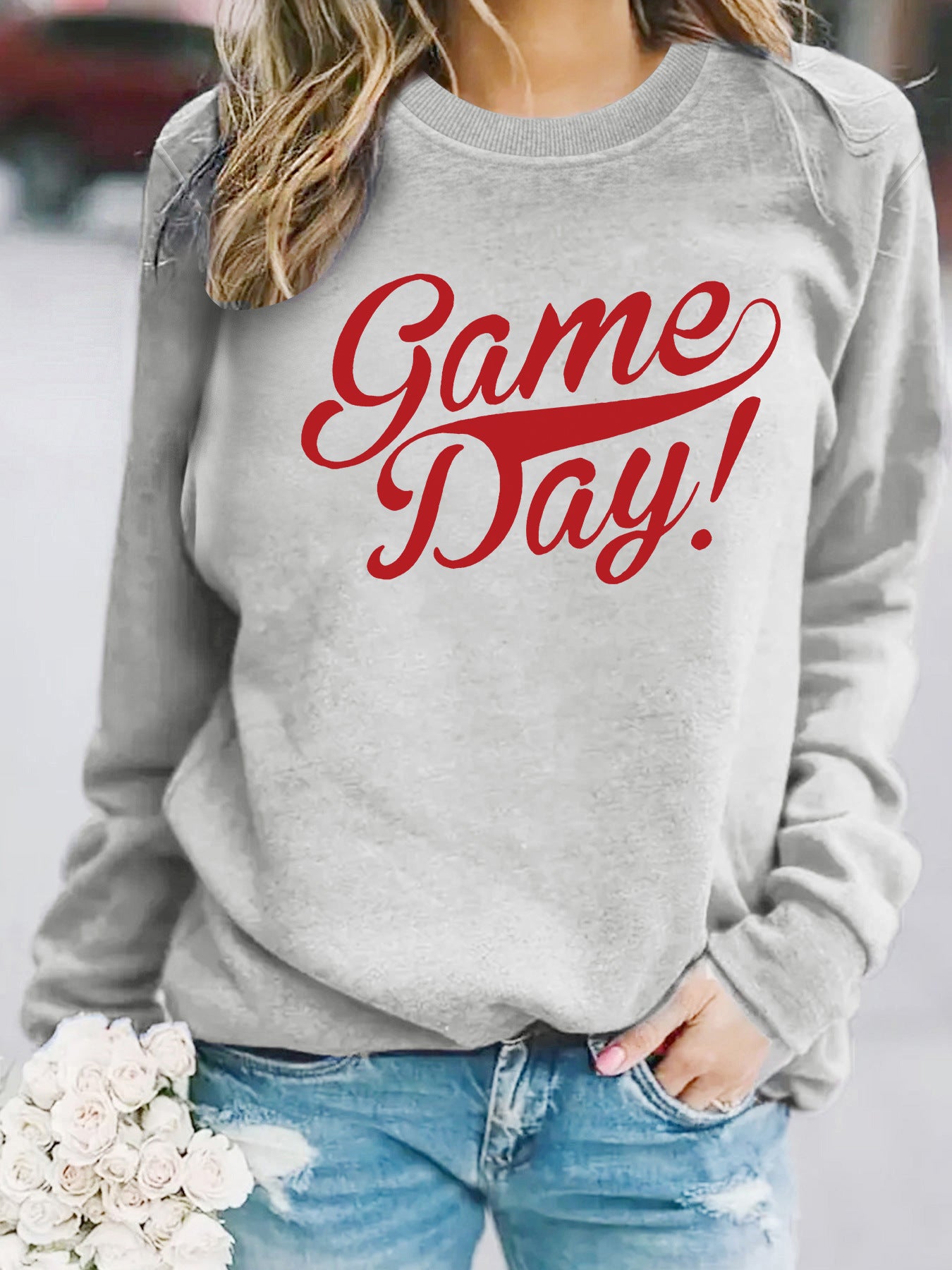 Game Day Round Neck Long Sleeve