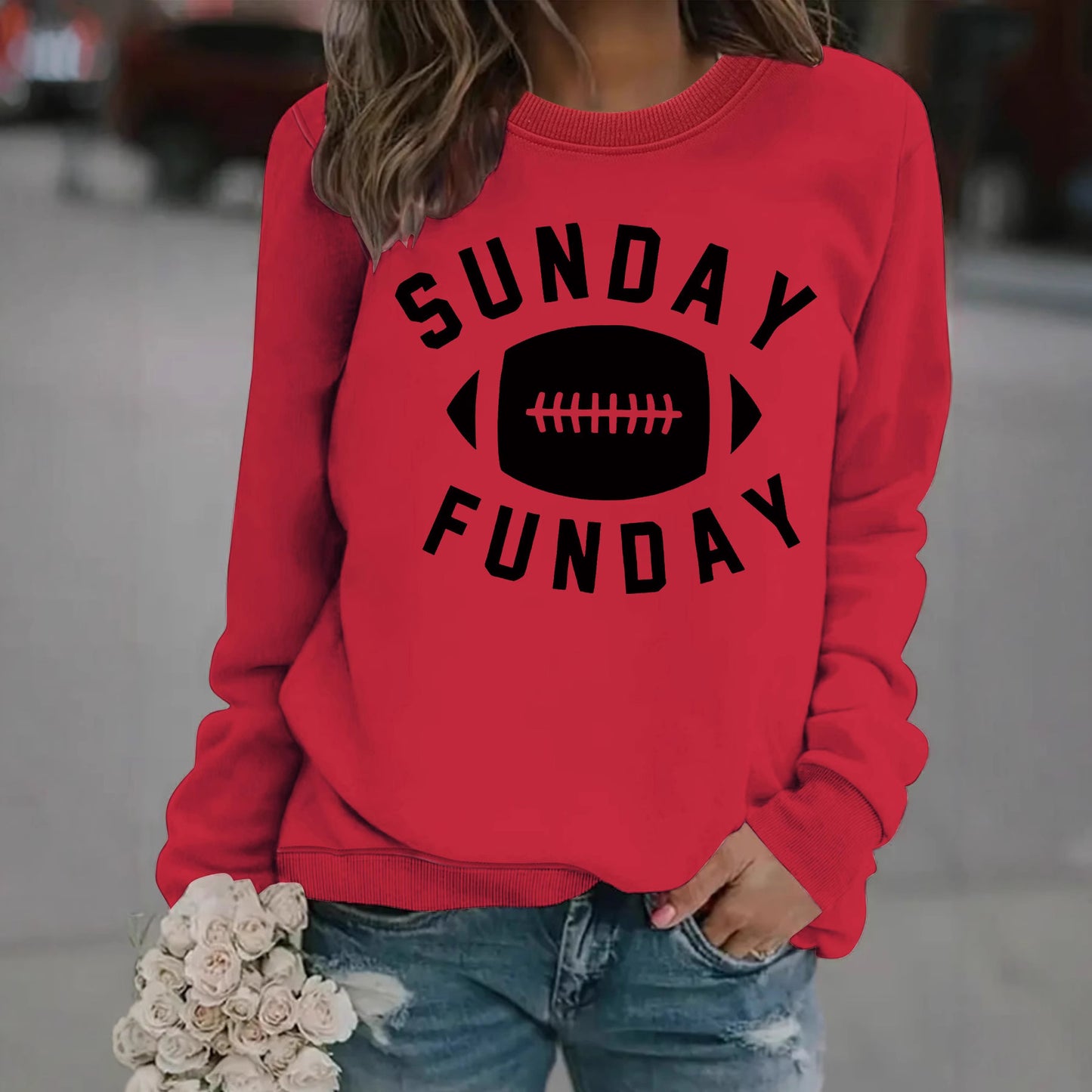 Sunday Funday Football Printed Shirt