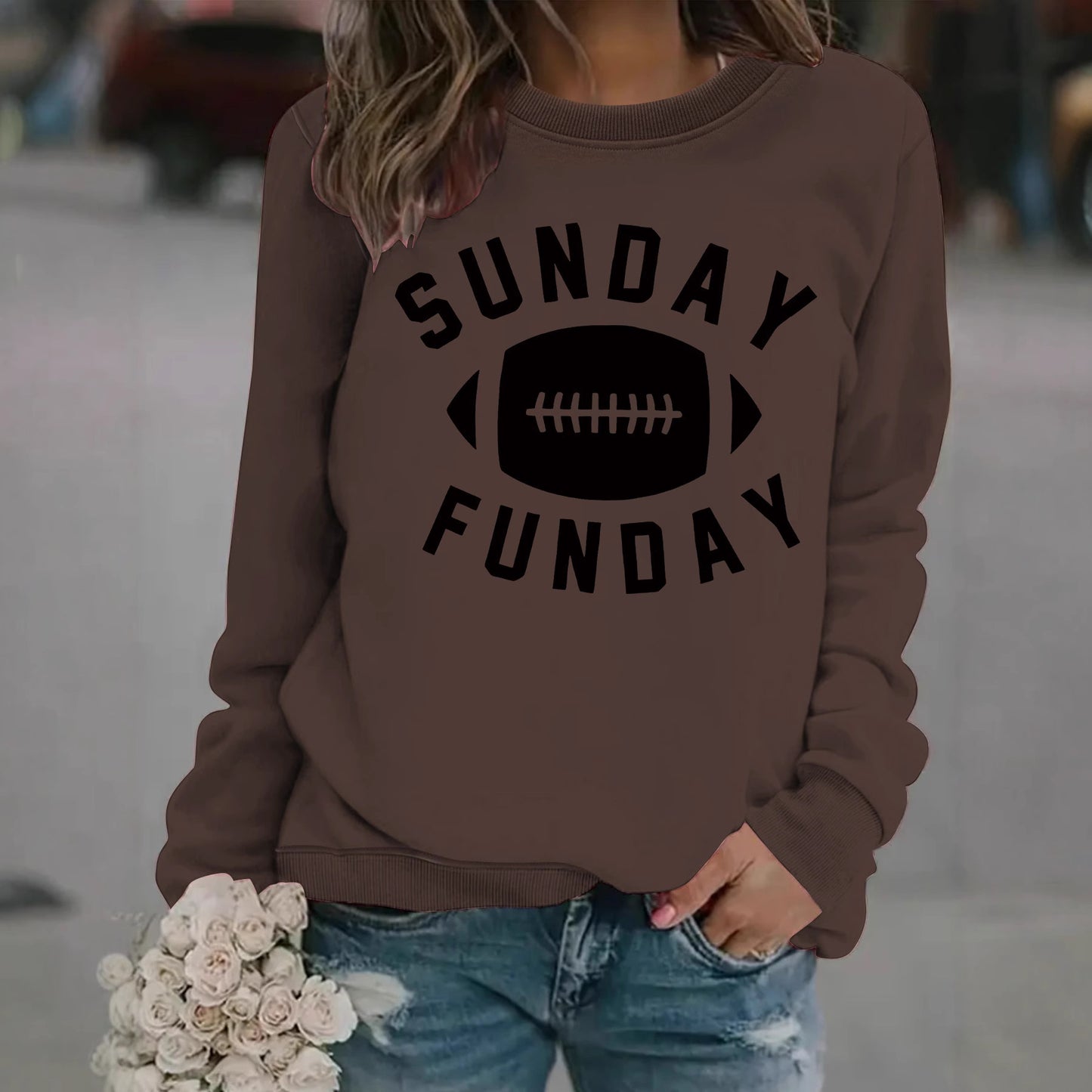 Sunday Funday Football Printed Shirt