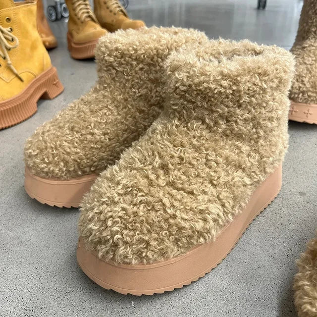 Teddy Bear Fur Boots