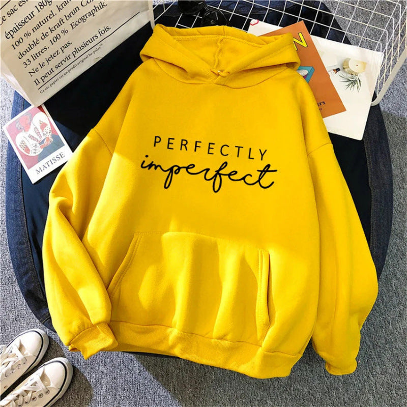 Perfectly Imperfect Letter Pattern Hoodie