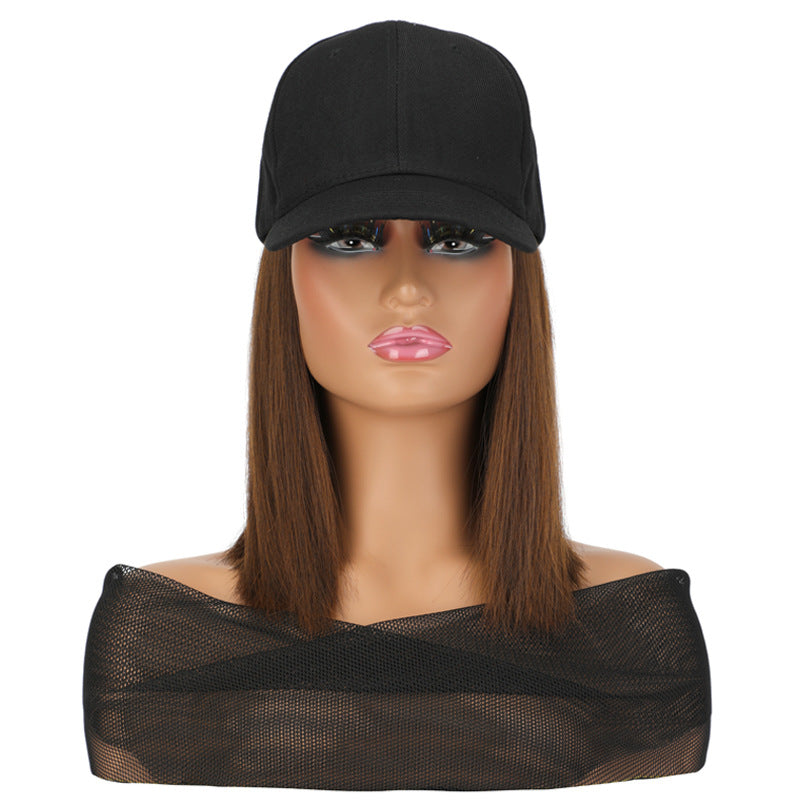 Straight Hair Hat Wig