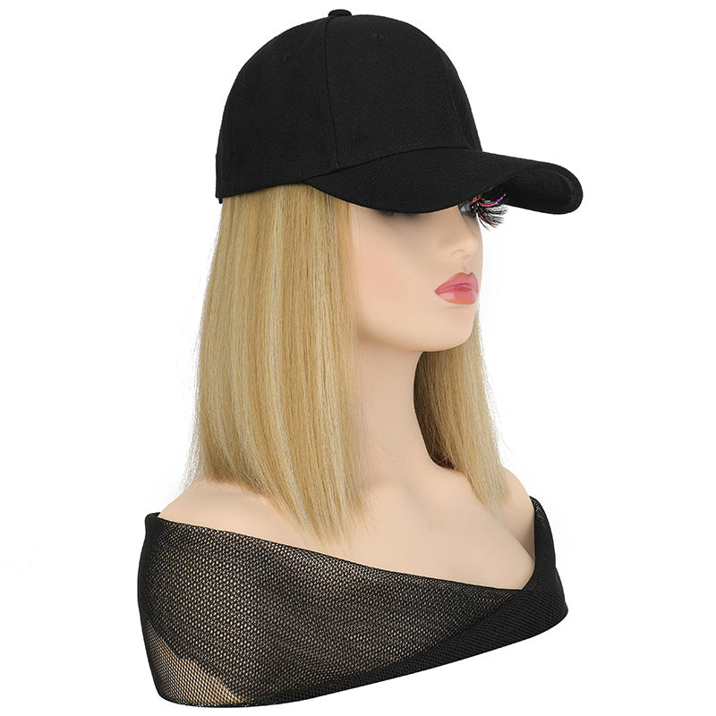 Straight Hair Hat Wig