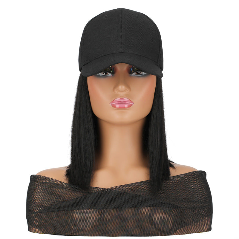 Straight Hair Hat Wig