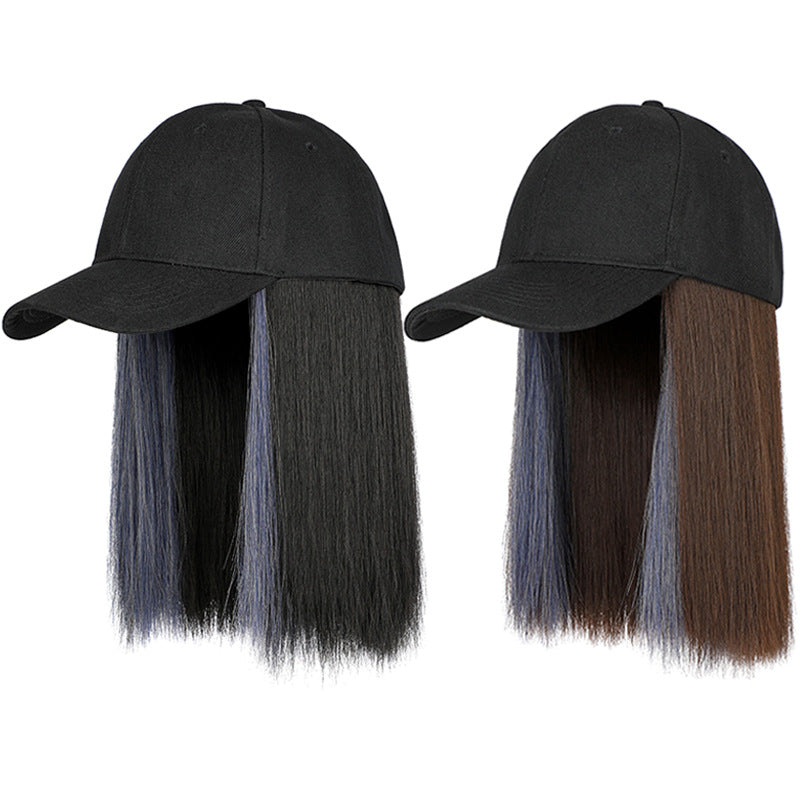 Straight Hair Hat Wig