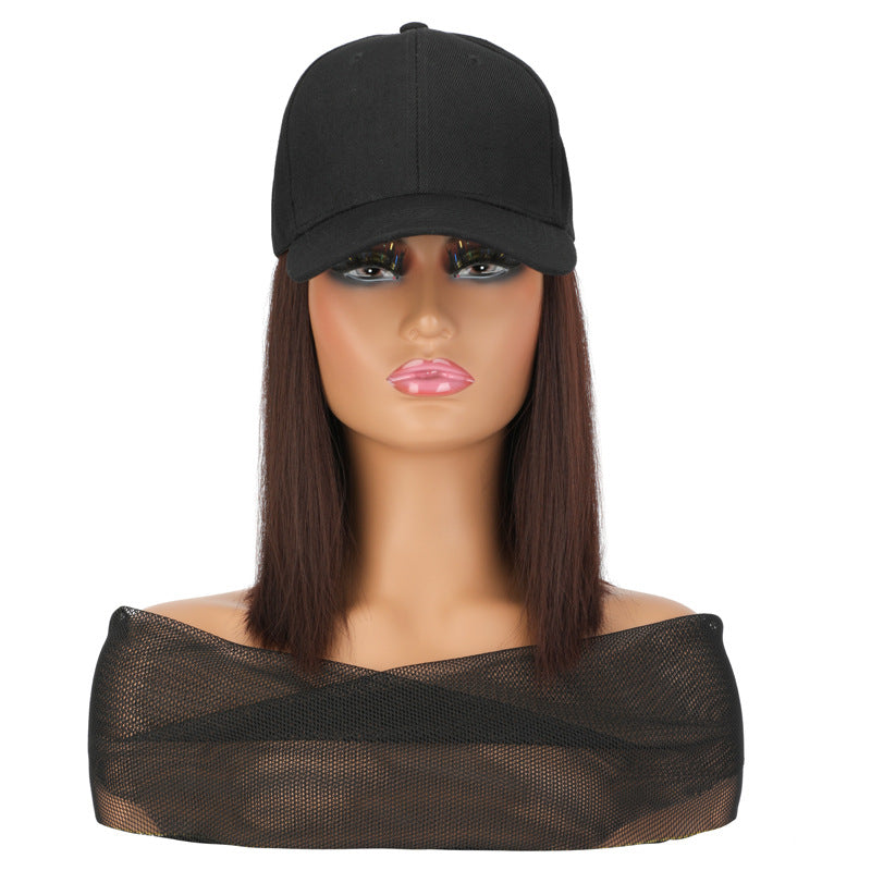 Straight Hair Hat Wig