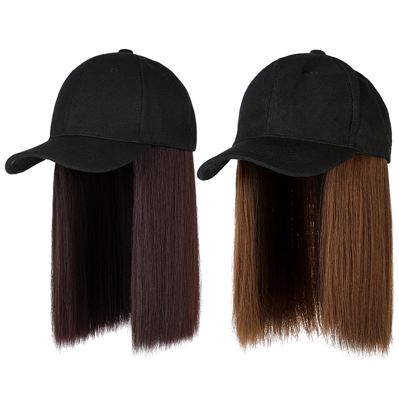 Straight Hair Hat Wig