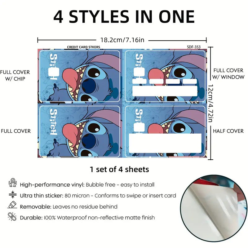Stitch Credit Card Sticker