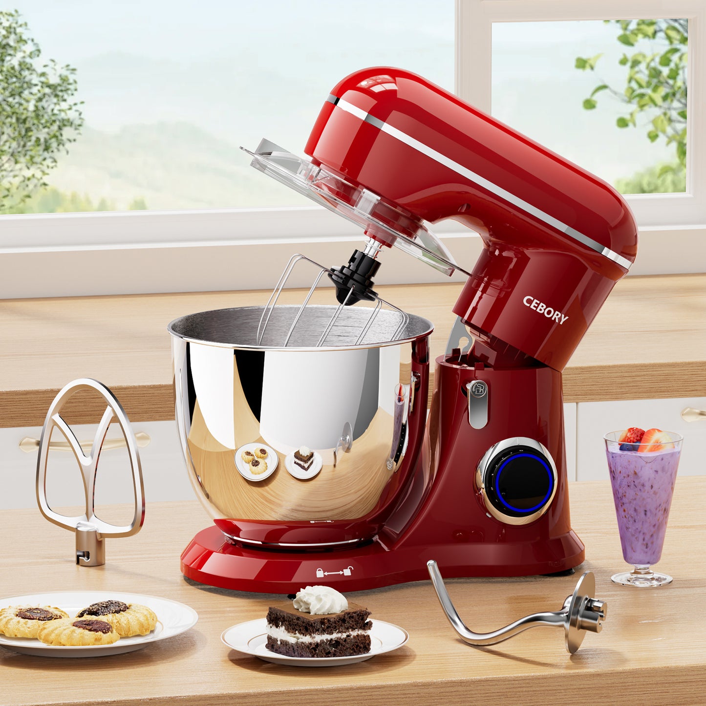 3-IN-1, 6.5Q Electric Stand Mixer