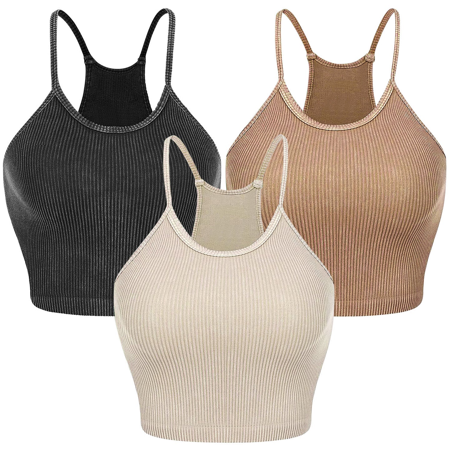 3 Pack Women Basic Crop Top