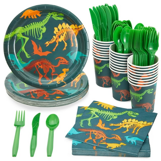 144-Piece Dinosaur Party Supplies