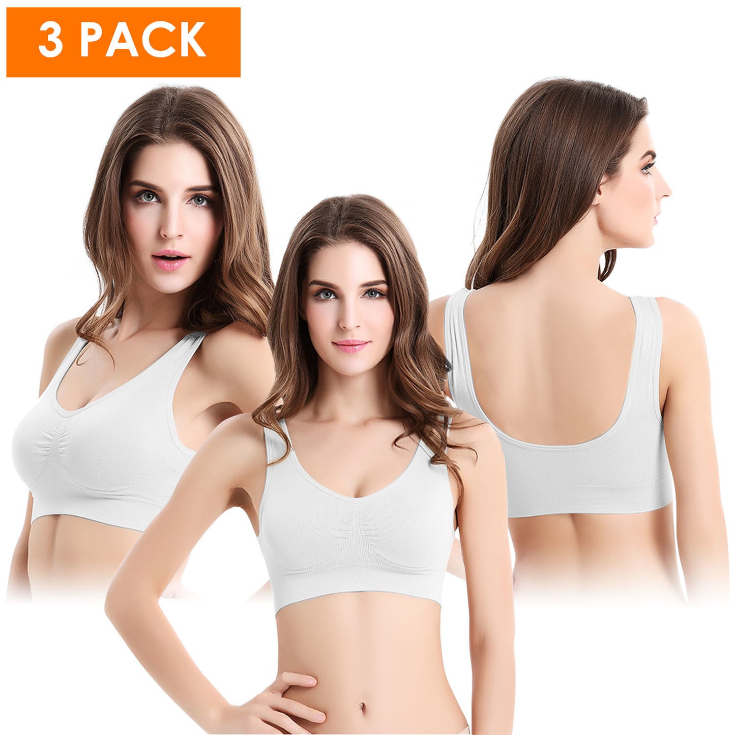 3 Pack Sports Bras