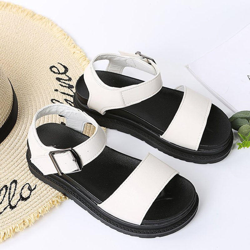 Simple Style Wedge Platform Sandals