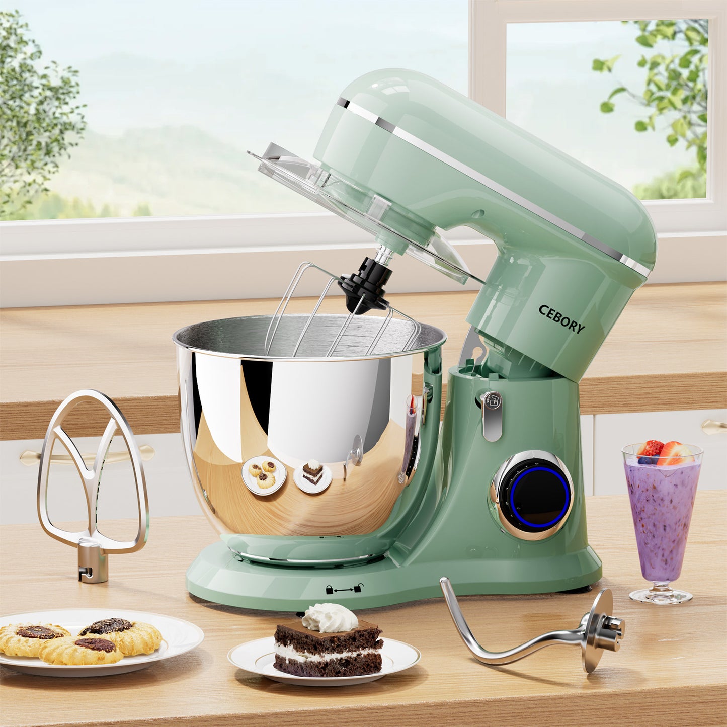 3-IN-1, 6.5Q Electric Stand Mixer