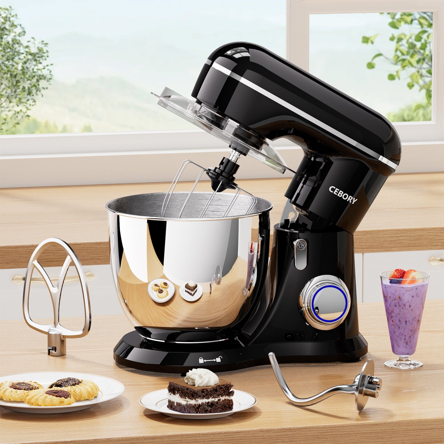 3-IN-1, 6.5Q Electric Stand Mixer