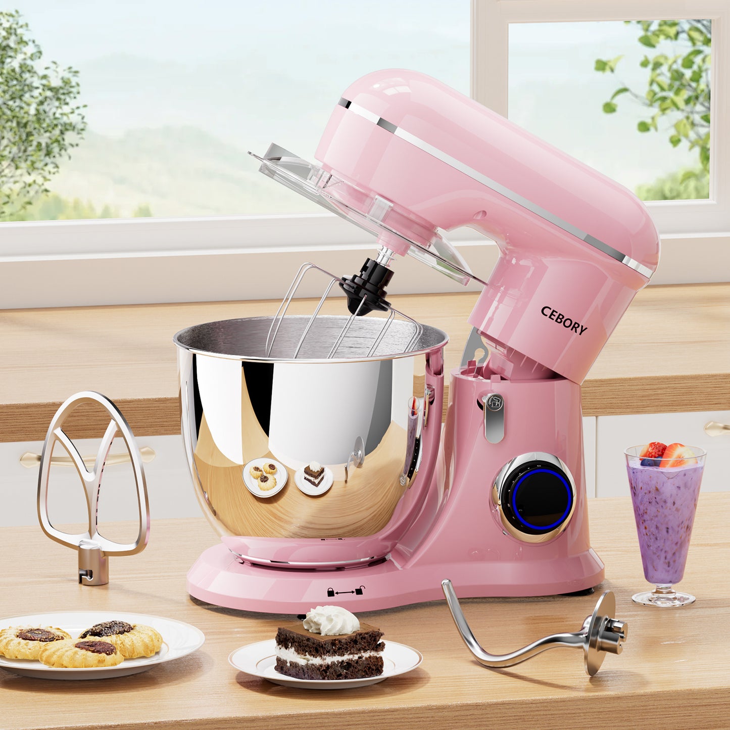 3-IN-1, 6.5Q Electric Stand Mixer