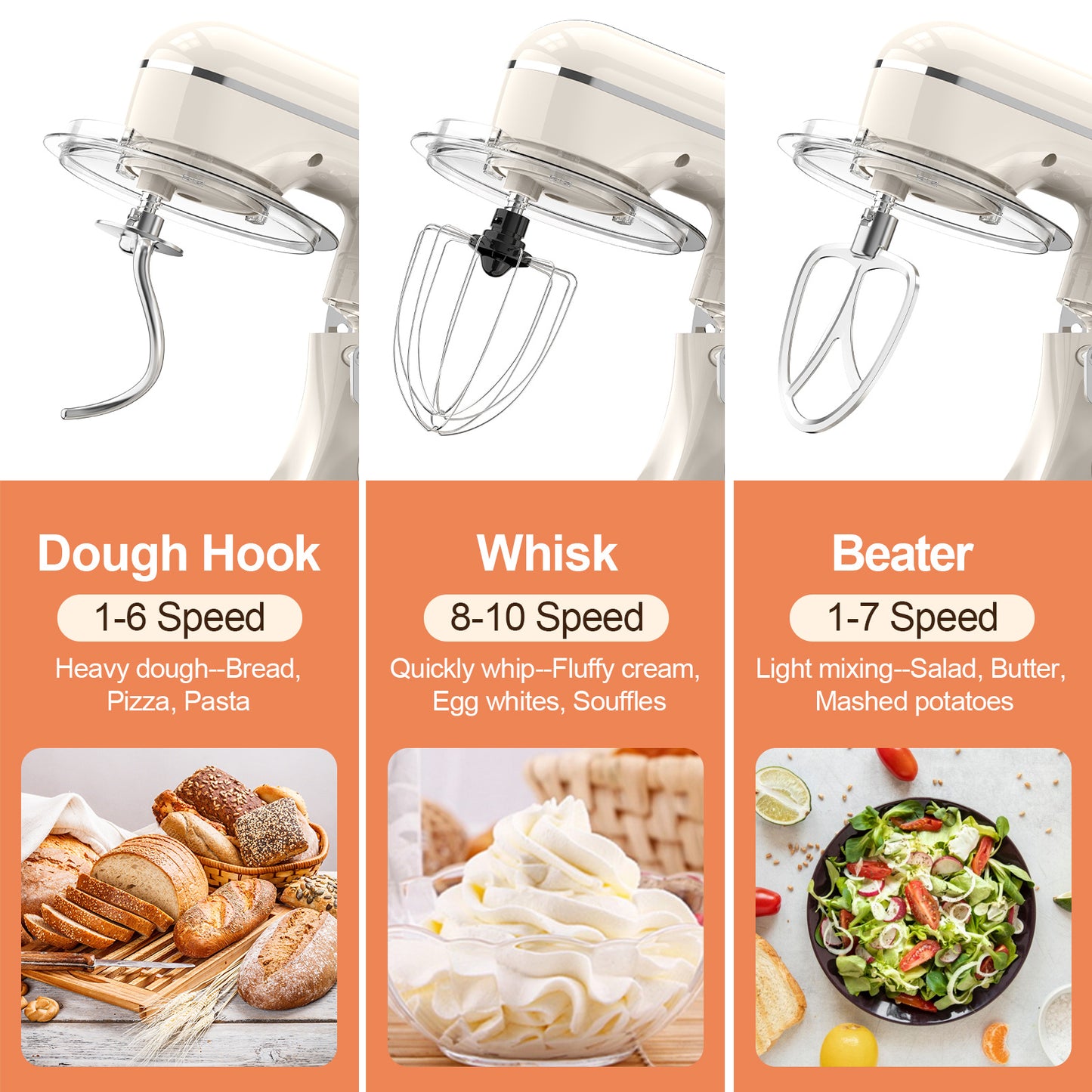 3-IN- 1, 6.5Q Electric Stand Mixer